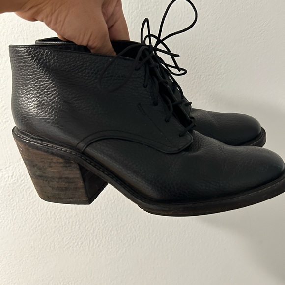 Rachel Comey Black Ibex Lace Up Oxford Booties Sz 7 - Picture 8 of 8